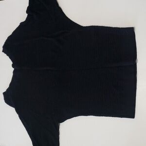 Express Mesh Short Sleeve Black Sweater size S